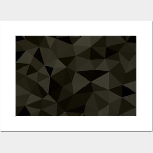 Dark army gray brown black geometric mesh pattern cool geometry shapes Posters and Art